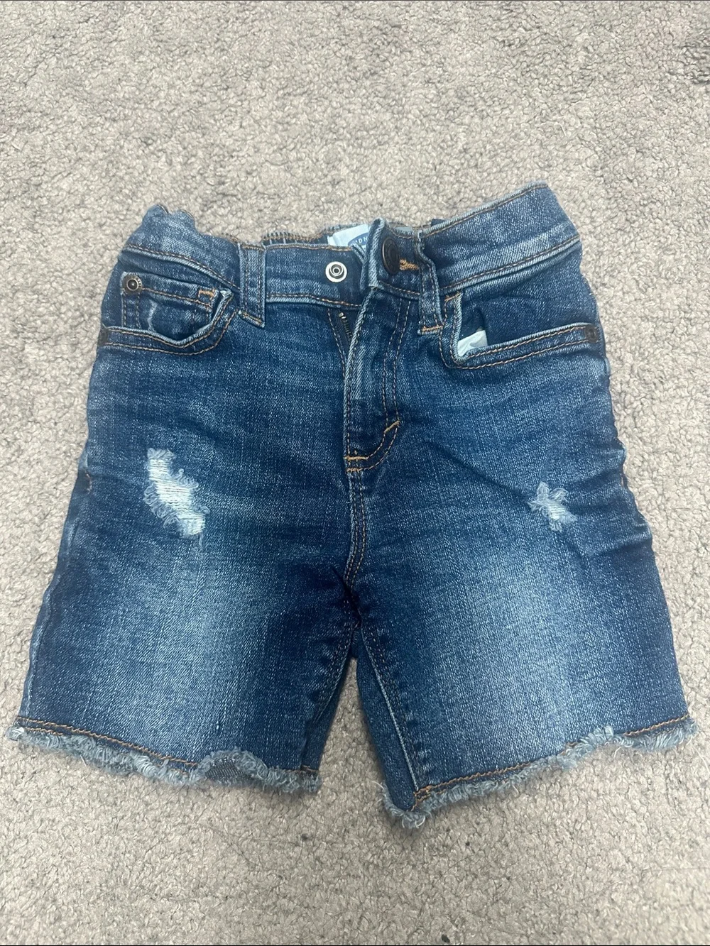 Old Navy Dark Blue Distressed Denim Shorts